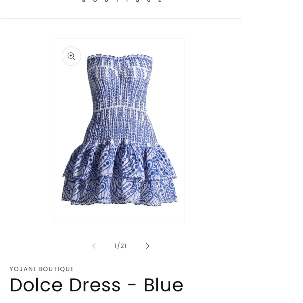 Dolce mini dress , smocked